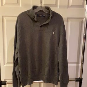Polo V neck button sweater